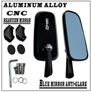 H2C Side Mirror Universal Motorcycle Aluminum Alloy Rearview Mirror Xmax/V1/V2 Anti-glare Blue Mirro