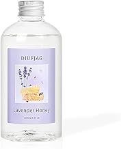 Lavender Honey Diffuser with 20 Black Fiber Sticks, 200ml (6.7 oz) Diffusers for Home Essentials Bat