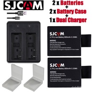 New 2Pcs SJCAM Sj4000 Eken H9 H3 H8 W9 G3 GIT-LB101 GIT BAERY Sj5000 Sj6000 Sj7000 SJ8000 SJ9000 Baery  Dual Charger.