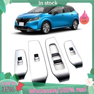 4PCS Car Window Lift Switch Button Panel Cover Sticker Trim Replacement Accessories for Nissan Note 