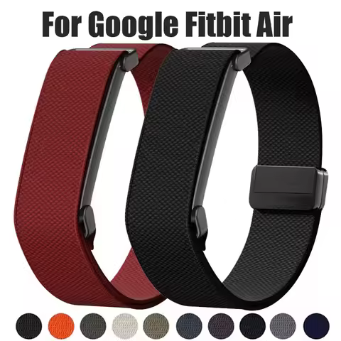 Fitbit Air Metal Frame Nylon Sports Strap Google Magnetic Buckle Replacement Bracelet Breathable Wri