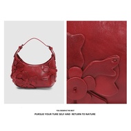 Discoverrevive2025 Premium Ladies January Flower Decals Crossbody Red Portable 1.6