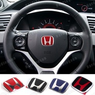 50X40mm Car Steering Wheel Sticker for Honda Civic Accord CRV HRV Fit Jazz City Odyssey Jade Vezel Auto Emblem Motorcycle Emblem Badge Decal Accessories