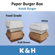 [50pcs] Burger Box / Paper Burger Box / Kraft Paper Burger Box