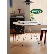 Nordic Dining Table Simple Household Small Apartment Table ins Eames White Slate Round Table Designe