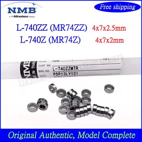 20/50/100PCS NMB L-740ZZ MR74ZZ L-740Z MR74Z Bearing Minebea NMB Miniature Rolling Ball High Speed B