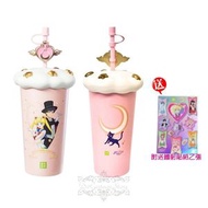 奈雪的茶 - 美少女戰士 Sailormoon 正版 雲朵 保溫杯 不鏽鋼 便攜 飲品杯 家居 水杯 餐具 飲管 連飲筒 杯蓋 附送鐳射貼紙 Sailor Moon 小兔 阿兔 月野兔 禮服幪面俠 地