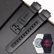 手表带 Original Genuine Silicone Watch Band for Casio AW-591 590 5230AWG-M100 101 Rubber Resin Bracelet