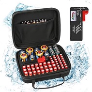 Arkeiliy Battery Organizer, Waterproof Battery Organizer Storage Case with Tester BT-168, Battery Ho