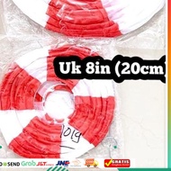 MERAH Custom order] August 17 decorations 17th August 8in 20cm Lantern/s Red and white Lantern/s
