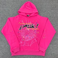 เสื้อฮู้ดมีฮู้ดสไตล์อเมริกันสำหรับผู้ชายและผู้หญิง Young Thug American Sp5der 555555 เสื้อสเวตเตอร์ค