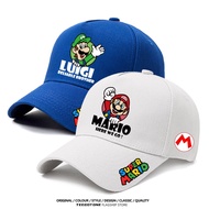 Cartoon Mario print outdoor adjustable cotton baseball cap men's and women's street baseball cap cal