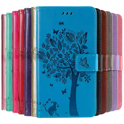 Fashion Tree Case For Huawei Y9 Y8P Y7P Y7 Y6P Y6 Y5P Y5 2018 2019 P Smart 2019 2020 2021 Z Wallet C