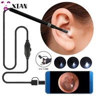 XIANSTORE Ear Camera Scope Mobile Otoscope Borescope Ear Wax Removal Kit Cleaning Ear