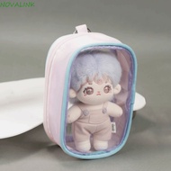 NOVALINK 10cm Transparent Doll Bag, Portable Zipper Doll Storage Bag, Dolls Walking Bag PVC Display 
