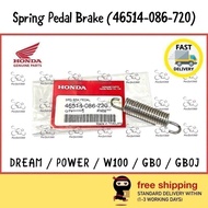 46514-086-720 EX5 DREAM / POWER / W100 / GBO / GBOJ Spring Pedal Brake / Kaki Brek 100% ORIGINAL