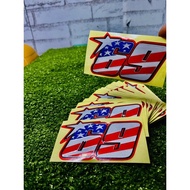 STICKER 69 NICKY HAYDEN CUTTING PANTUL CAHAYA TM️