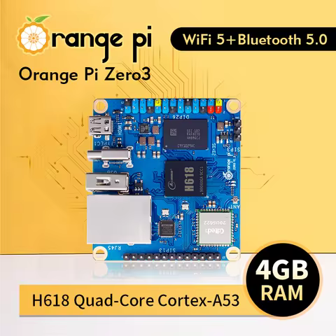 Orange Pi Zero 3 4GB RAM DDR4 Allwinner H618 WiFi Bluetooth Mini PC Orange Pi Zero3 Development Boar