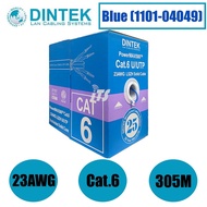 Dintek Cat.6 U/UTP Solid Cable, 23AWG/24AWG (Blue) -305M/box