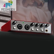 [Redkeev.my] MD22 Audio Sound Card 48V Phantom Power USB Audio Interface for Guitar Recording