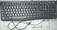 (不知好壞 便宜賣) Logitech羅技K120電腦用黑色USB接頭的鍵盤{左排最下方缺1鍵}