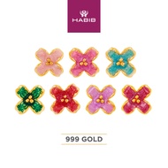 HABIB 999/24K Yellow Gold Charm (Flower) BRC0