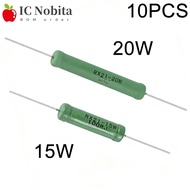 【♚】10PCS 15W 20W Wire Wound Resistor RX21 5% Resistance 0.1 0.2 1 2.2 3.3 4.7 6.8 10 22 47 100 220 3