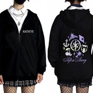 Korean Kpop Katseye Gabriela Graphic Zipper Hoodie Zip Up Jacket for Unisex