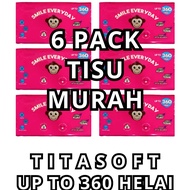 Tissue Pack 6 Pack Tita Soft Facial Tissue 360 Sheets Tita Soft Ok Tissue/