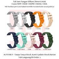 UNB 20mm Strap Casio MTP-1302D 1302PD 1302SG 1302L - Flexible Silicone Rubber Watch Strap