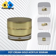 10G ACRYLIC Gold CREAM Pot 10G ACRYLIC Gold CREAM Pot Imported Cosmetic