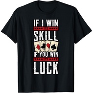 Poker Gambling Gambler Casino Card Game Hand Bluff Fold T-Shirt