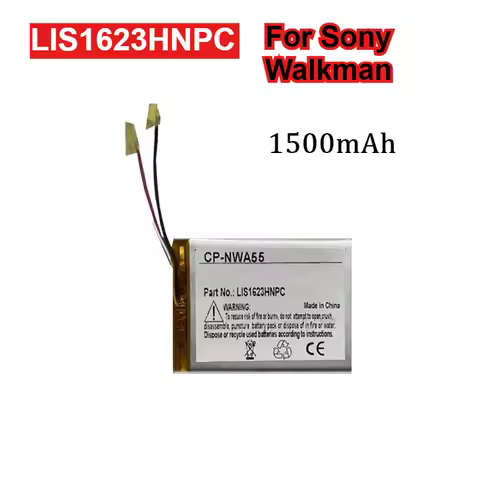 1500mAh Battery LIS1623HNPC For Sony Walkman NW-A35 NW-A45 NW-A46 NW-A47 NW-A55 NW-A56 NW-A57 NW-A10