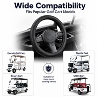 Electric Golf Cart Steering Wheel Cover 33-34cm 35-36cm Anti-Slip PU Leather Cover
