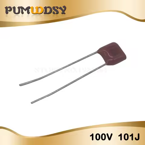 20PCS 100V101J 100V 100PF 100P 100V 101 63V101J Pitch 5MM CBB Polypropylene film capacitor