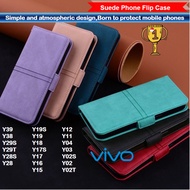 Flip Leather Case Vivo Y03 Y02 Y15 Y16 Y17S Y18 Y19 Y38 Business Soft Shell Magnetic Card Slots Line