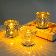 Crystal Charging Table Lamp Clear Bar Bar Atmosphere Lamp KTV Dining Table Table Decoration Atmosphe
