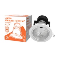 LAMPTAN Round Face Recessed Downlight White Edge 4 Inches E27 Alix Model Number One