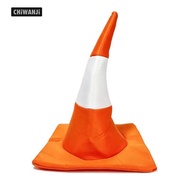 [CHiWANji] Traffic Cone Hat Funny Traffic Cone Costume Hat Silly Felt for Partygoers, Halloween, Cos