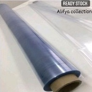 ALAS MEJA PLASTIK BERMETER KOSONG TRANSPARENT 4KURSIi,6KURSI DAN 8KURSI (TEBAL)