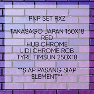 RXZ SET PNP ALLOY RIM TAKASAGO EXCEL JAPAN 160X18, RCB LIDI CHROME, HUB CHROME WITH TYRE COMPLETE