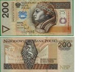 *沁猜美* 絕版波蘭紙鈔 200元 1994年(皇冠版，9成新)