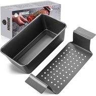 HONGBAKE Meatloaf Pan with Drain Tray, 9 x 5 Inches Loaf Pans with Insert, Nonstick Meat Loaf for Ba