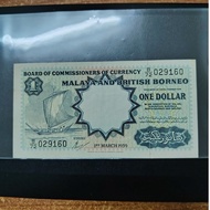 British Malaya QE II 1 Dollar Banknotes 1959