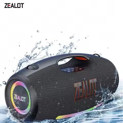 ZEALOT S89 Wireless Speaker 250W Portable Outdoor with RGB Color Lights Long 48000mAh Battery up to 