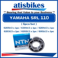 NTN YAMAHA SRL110 ( SET C3 ) 100% ORIGINAL Motorcycle Engine Bearing Set 6001C3 6202C3 6203C3 6204C3