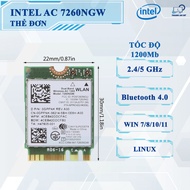 WIFI 5 INTEL AC 7260 CARD – UPGRADE SUPER STABLE WIFI 5 WITH 5GHz / BLUETOOTH for LAPTOP / PC / TINY