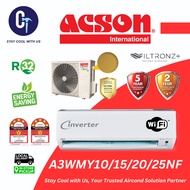 ACSON R32 - A3WM Non Inverter / Inverter 5 AVO Series Air Conditioner (1.0HP~2.5HP)