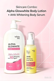 COMBO White Inc Alpha Glowhite Body Lotion 400 ml + AHA Whitening Body Serum 100 ml