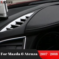 For Mazda 6 Mazda6 Atenza 2017 2018 Matte Car Dashboard Air Condition Vent Outlet Cover Trim Decoration Interior Accessories